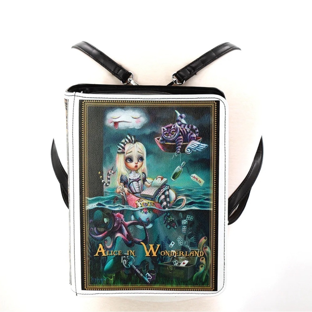 Alice in Wonderland Book Backpack - Picture 2 of 3